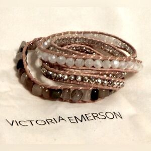 Victoria Emerson Beaded Wrap Bracelet w/Pouch